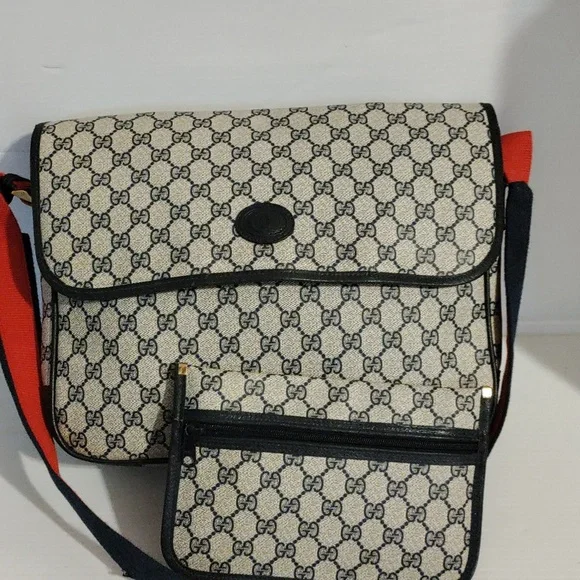 Gucci Blue Messenger Bag/Wallets Authentic Vintage - Picture 4 of 16